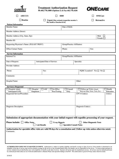 county care inpatient authorization form